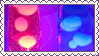 red and blue lava lamps